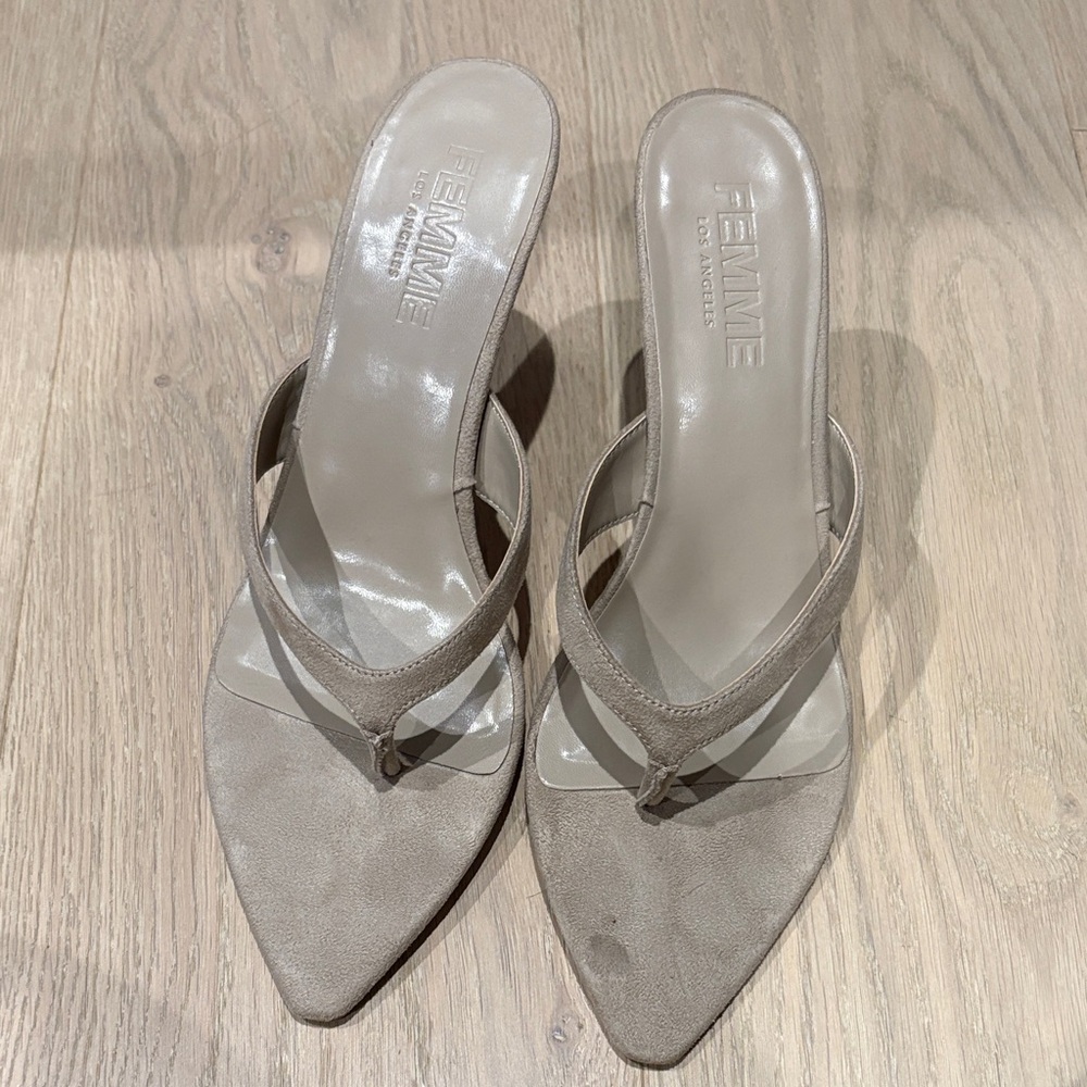 FEMME Taupe Pointed-Toe Women's Shoes